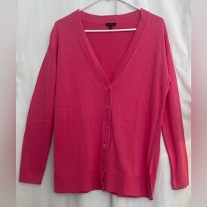 Talbots Pink Button Front Long Sleeve Cardigan Sweater Size S